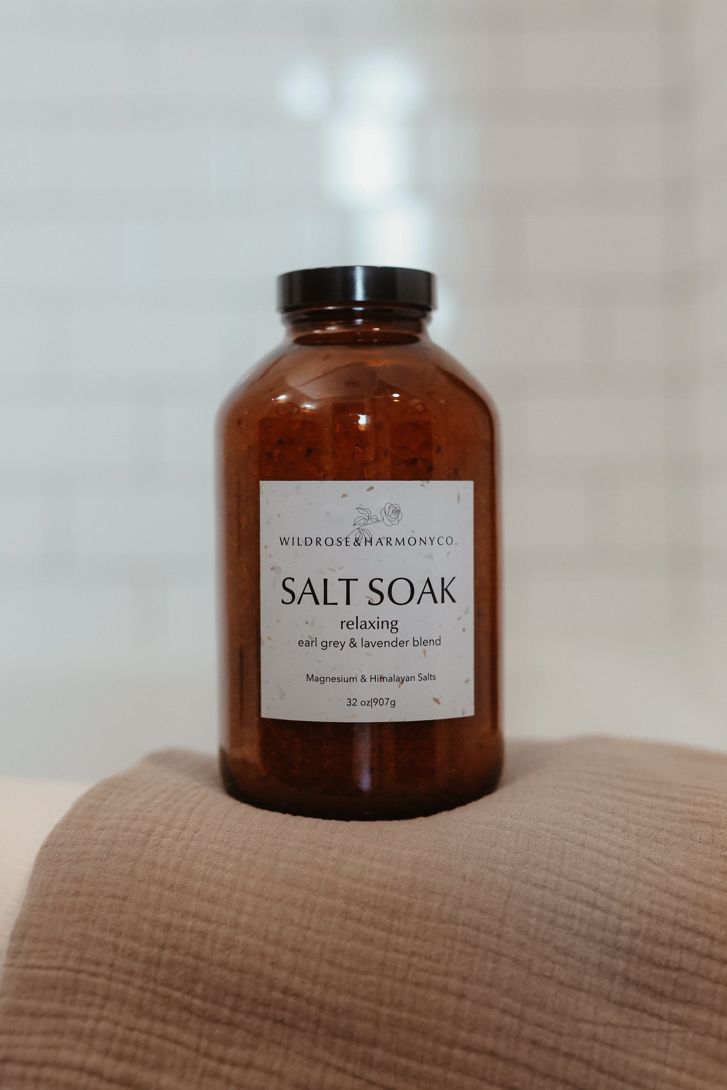 Earl Grey & Lavender Salt Soak Jar
